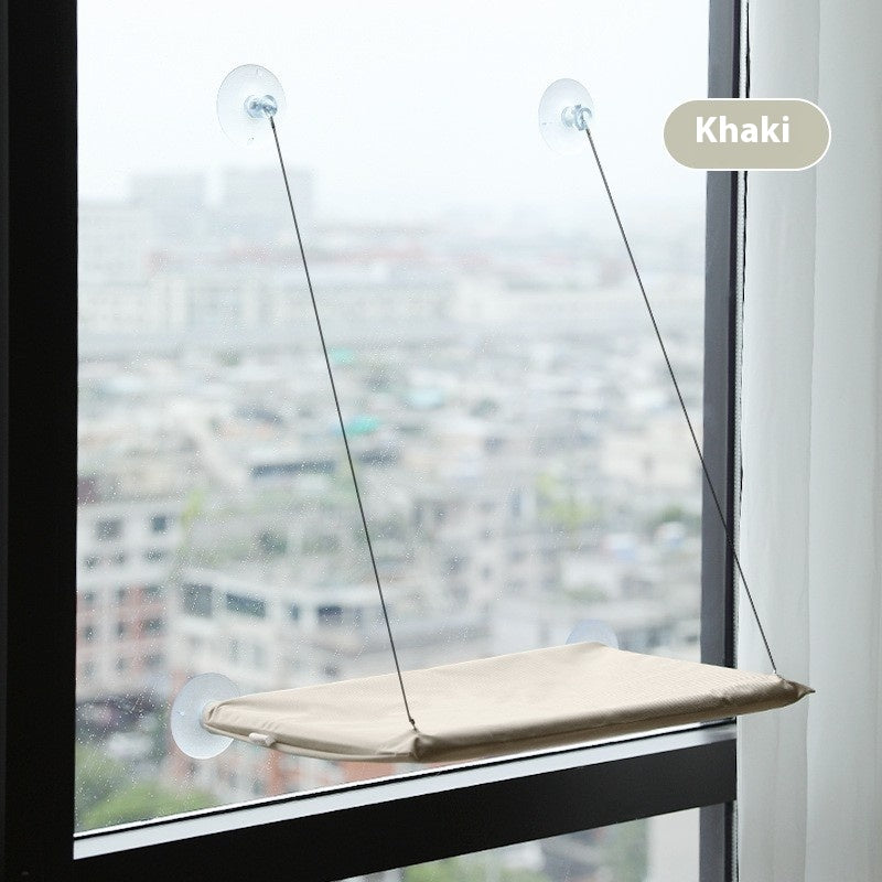 Cat window hammock with strong suction cups - Space-saving sunny seat for cats in Canada & AU.