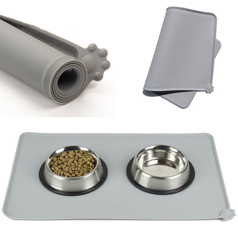 Non-slip silicone pet food mat - Waterproof tidy mealtime helper for dogs and cats in AU & Canada.