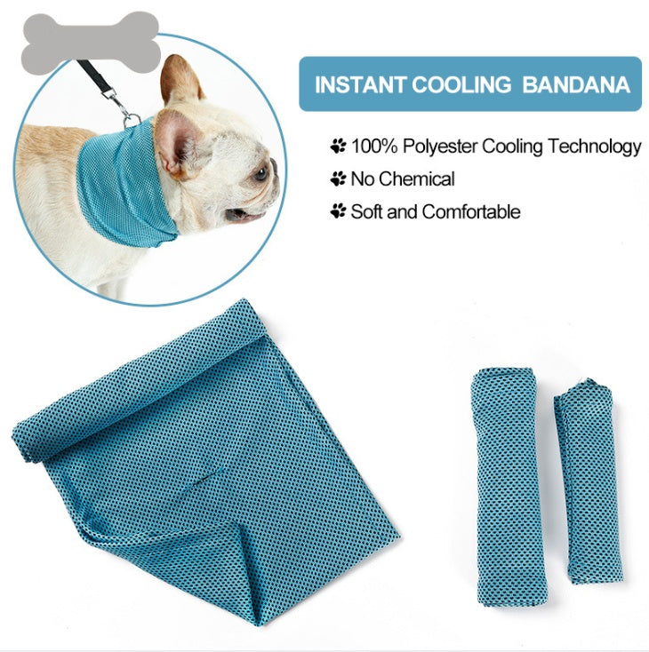 Gentle cooling dog scarf for summer - Refreshing heat-relief bandana for active dogs in AU & Canada.