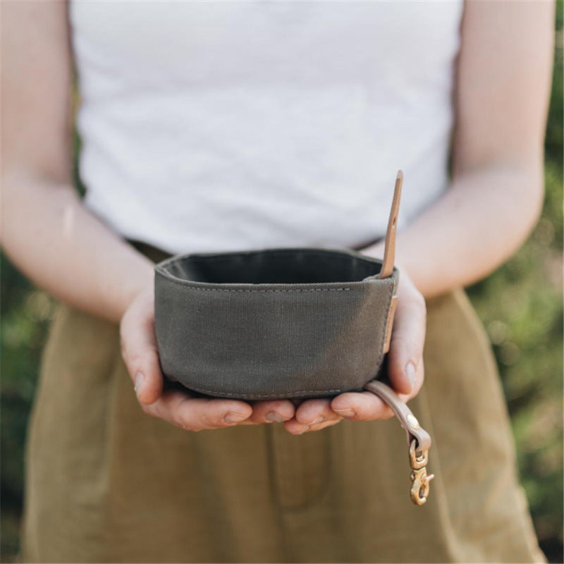 Waterproof foldable travel dog bowl for hiking and camping - Portable pet feeding accessory for AU & Canada.