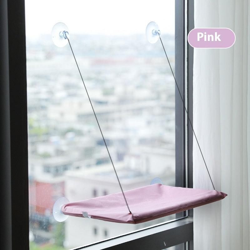 Cat window hammock with strong suction cups - Space-saving sunny seat for cats in Canada & AU.