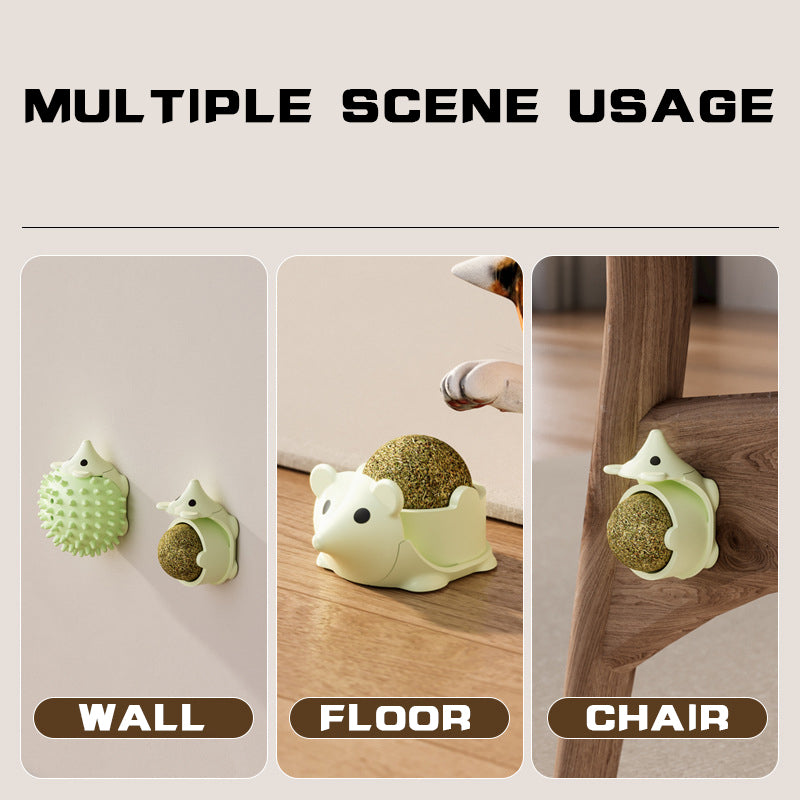 Self-grooming cat corner scratcher - Wall-mounted massage brush for indoor cats in AU & Canada.