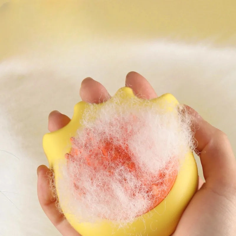 Soft silicone pet bath brush - Shampoo dispenser and massage tool for dogs and cats in Australia.