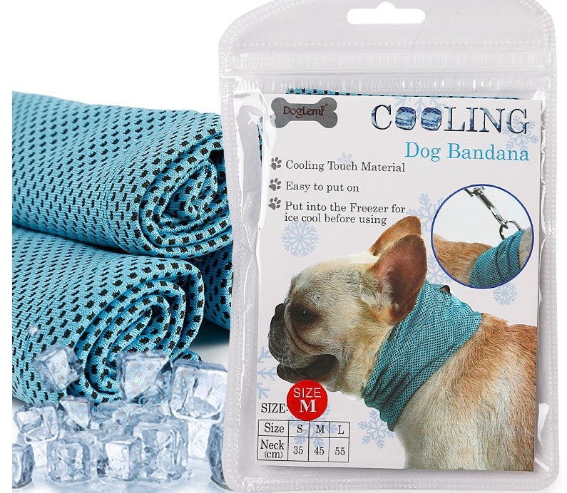 Gentle cooling dog scarf for summer - Refreshing heat-relief bandana for active dogs in AU & Canada.