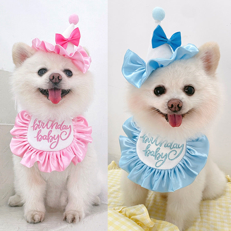 Cute celebration birthday bib for dogs - Festive pet apparel for birthday parties in AU, NZ & Canada.
