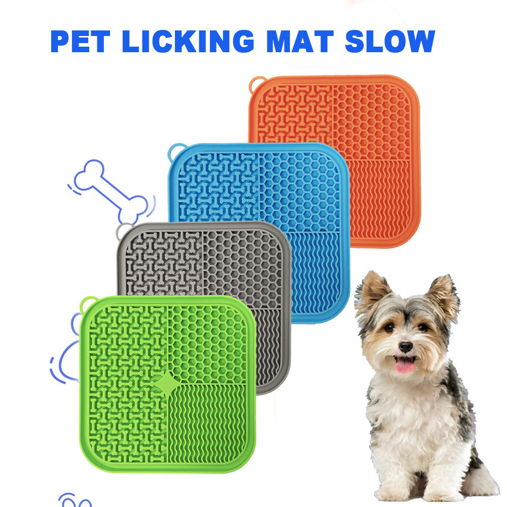 Soothing silicone dog lick pad - Slow feeder and anxiety relief mat for pet owners in Canada & Australia.