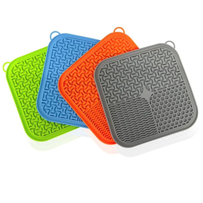 Soothing silicone dog lick pad - Slow feeder and anxiety relief mat for pet owners in Canada & Australia.