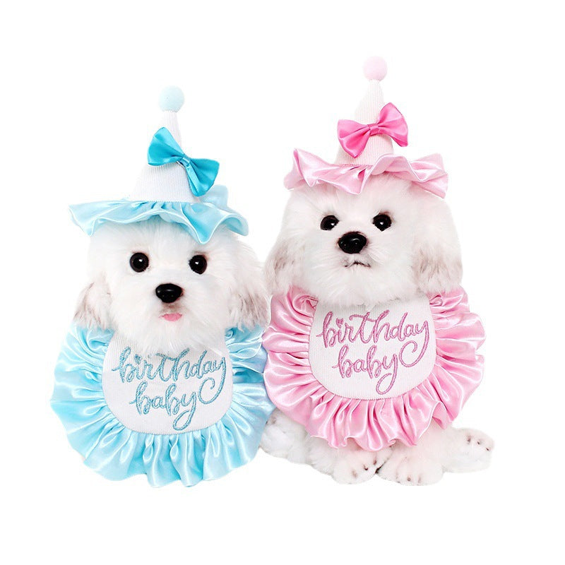 Cute celebration birthday bib for dogs - Festive pet apparel for birthday parties in AU, NZ & Canada.