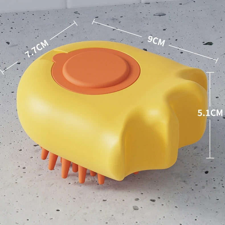 Soft silicone pet bath brush - Shampoo dispenser and massage tool for dogs and cats in Australia.