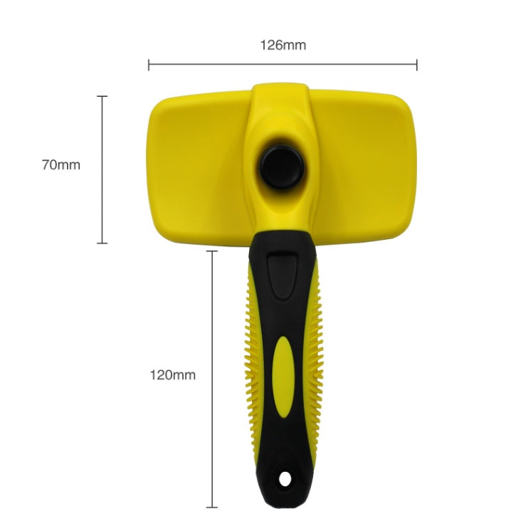 Self-cleaning slicker brush for dogs and cats - Easy hair removal and grooming tool for Canada & AU.