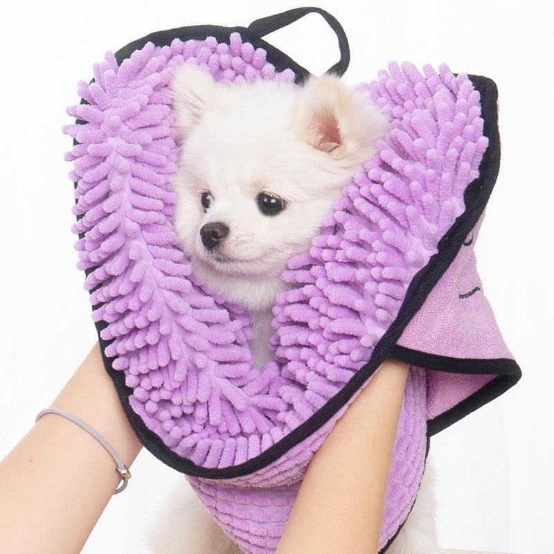 Quick-dry microfiber pet bath robe - Soft absorbent drying towel for dogs and cats in Canada & AU.