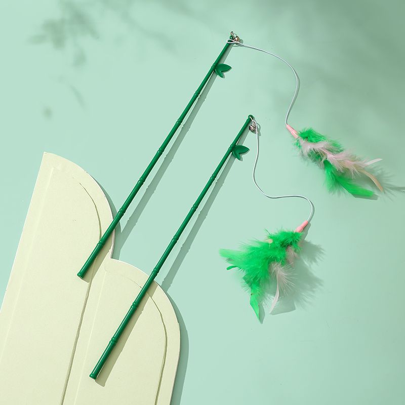 Interactive cat feather wand toy - Durable bird-mimic teaser for indoor play in Australia & NZ.