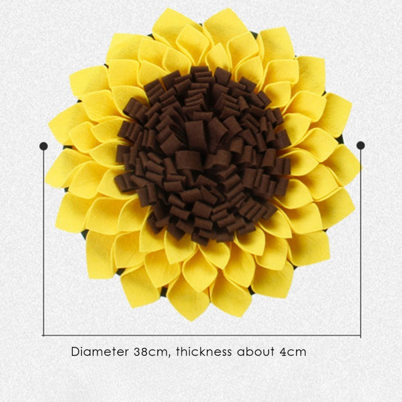 Sunflower snuffle mat for dogs - Interactive slow feeder for mental stimulation in AU & Canada.