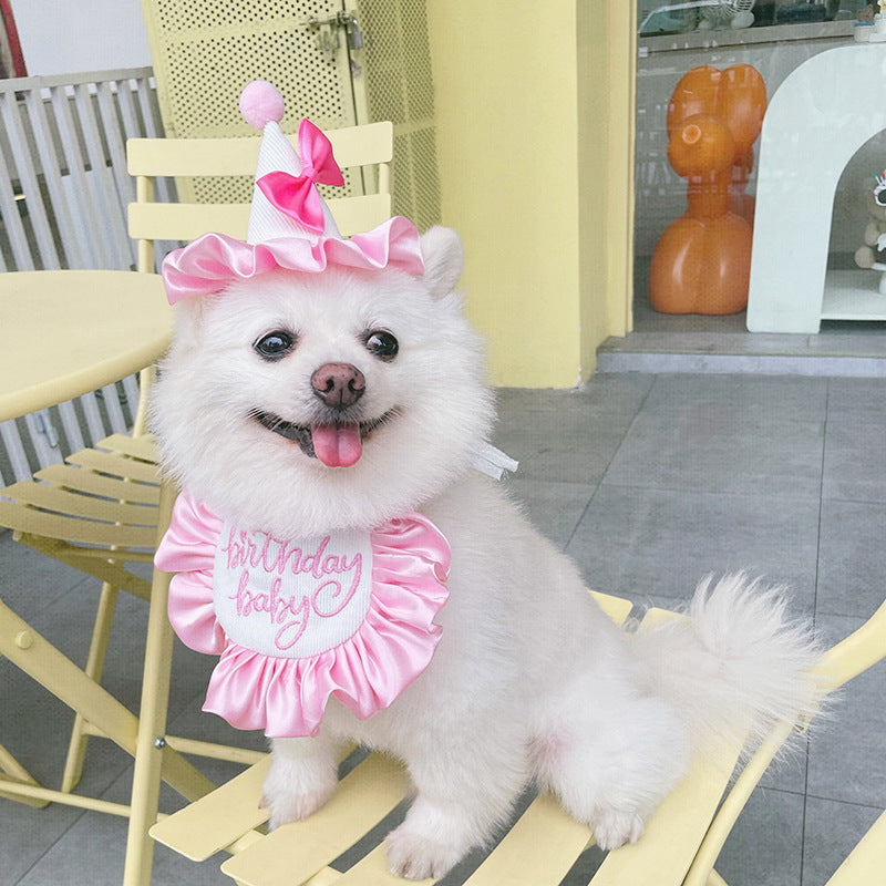Cute celebration birthday bib for dogs - Festive pet apparel for birthday parties in AU, NZ & Canada.