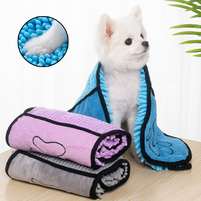 Quick-dry microfiber pet bath robe - Soft absorbent drying towel for dogs and cats in Canada & AU.