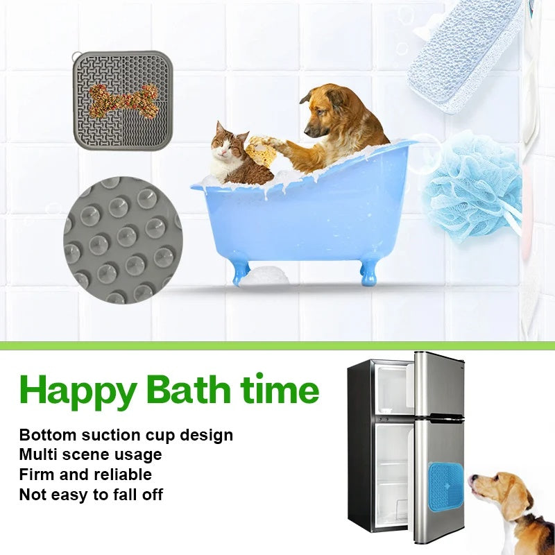 Soothing silicone dog lick pad - Slow feeder and anxiety relief mat for pet owners in Canada & Australia.