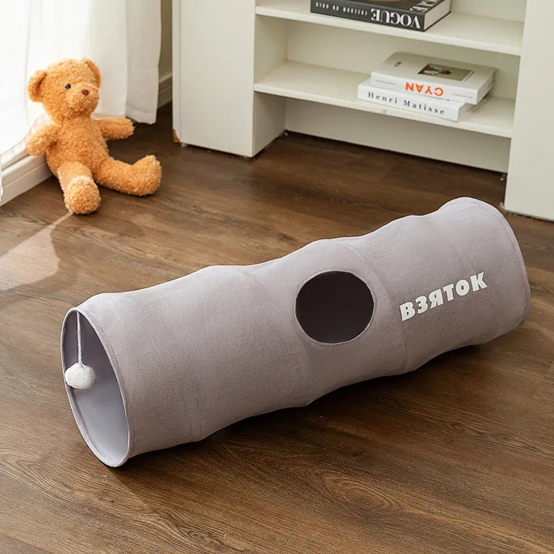 Cat play tunnel - Foldable indoor cat tube for exercise and hiding in NZ & AU homes.