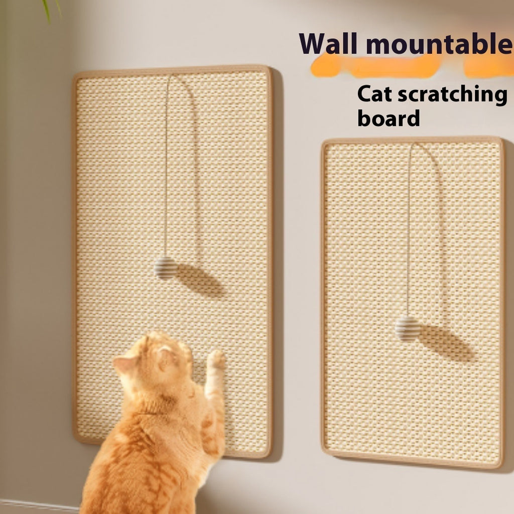 Gentle Sisal Mat for Happy Cats with hanging ball - Durable furniture protector for AU & NZ homes.